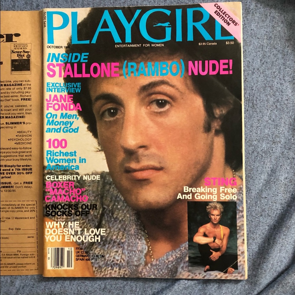 Playgirl Oct 1985-Sylvester Stallone